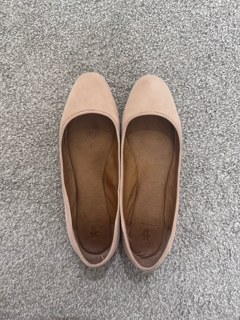 Frye nude suede flats size 7.